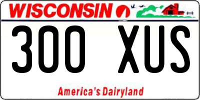 WI license plate 300XUS