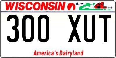 WI license plate 300XUT