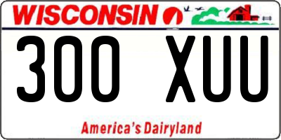 WI license plate 300XUU