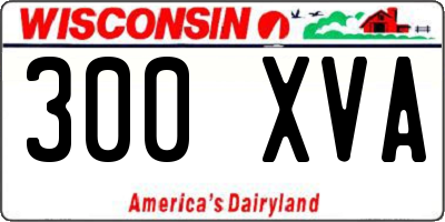 WI license plate 300XVA