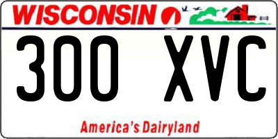 WI license plate 300XVC