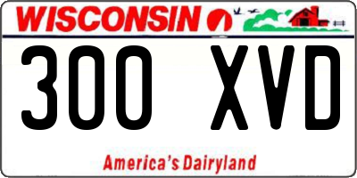 WI license plate 300XVD