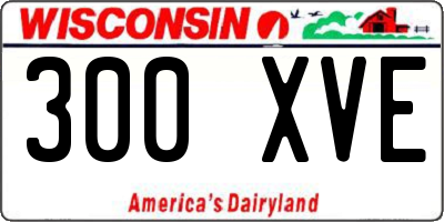 WI license plate 300XVE