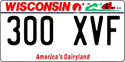 WI license plate 300XVF