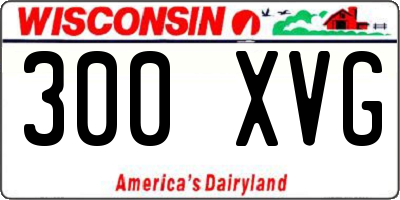 WI license plate 300XVG