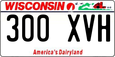 WI license plate 300XVH