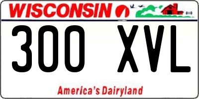 WI license plate 300XVL