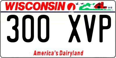 WI license plate 300XVP