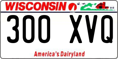 WI license plate 300XVQ