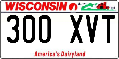 WI license plate 300XVT