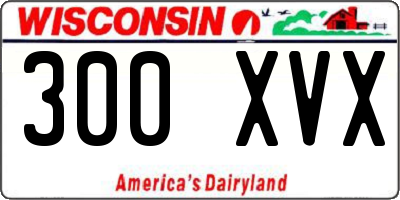 WI license plate 300XVX