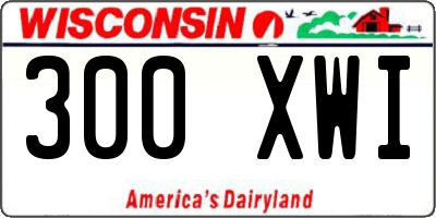 WI license plate 300XWI