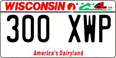 WI license plate 300XWP