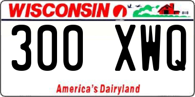 WI license plate 300XWQ