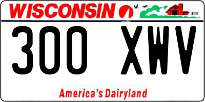 WI license plate 300XWV