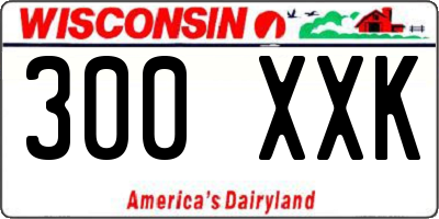 WI license plate 300XXK