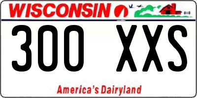 WI license plate 300XXS