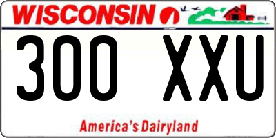 WI license plate 300XXU