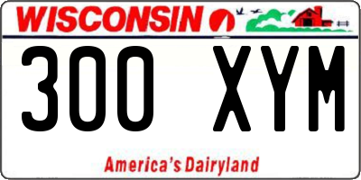 WI license plate 300XYM