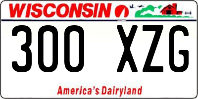 WI license plate 300XZG