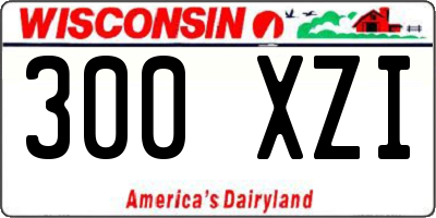 WI license plate 300XZI