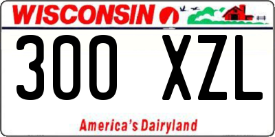 WI license plate 300XZL