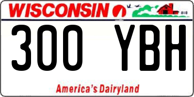 WI license plate 300YBH