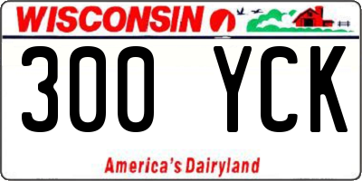 WI license plate 300YCK