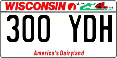 WI license plate 300YDH