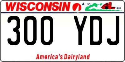 WI license plate 300YDJ