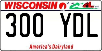 WI license plate 300YDL