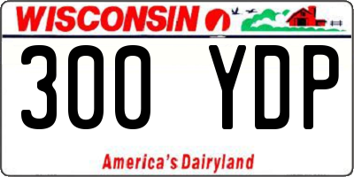 WI license plate 300YDP