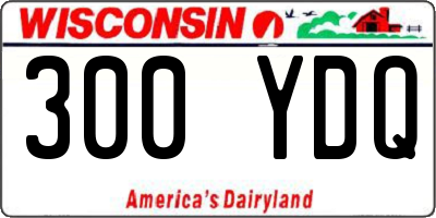 WI license plate 300YDQ