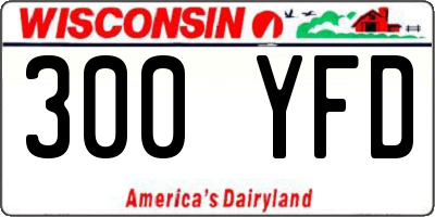 WI license plate 300YFD