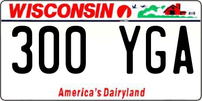 WI license plate 300YGA