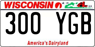 WI license plate 300YGB