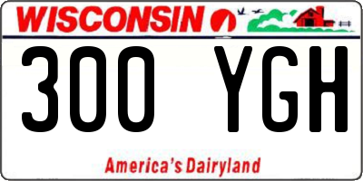 WI license plate 300YGH