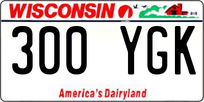 WI license plate 300YGK