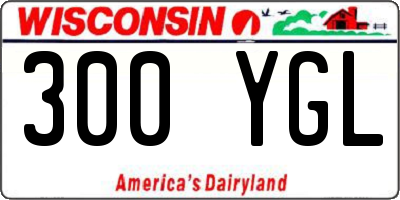 WI license plate 300YGL