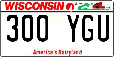 WI license plate 300YGU