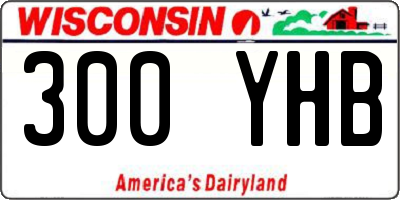 WI license plate 300YHB