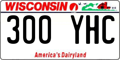 WI license plate 300YHC