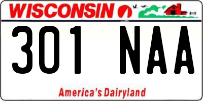 WI license plate 301NAA