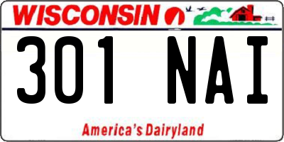 WI license plate 301NAI