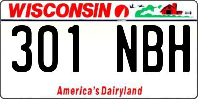 WI license plate 301NBH