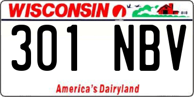WI license plate 301NBV