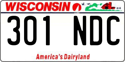 WI license plate 301NDC
