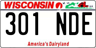 WI license plate 301NDE