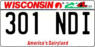 WI license plate 301NDI