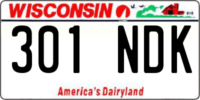 WI license plate 301NDK